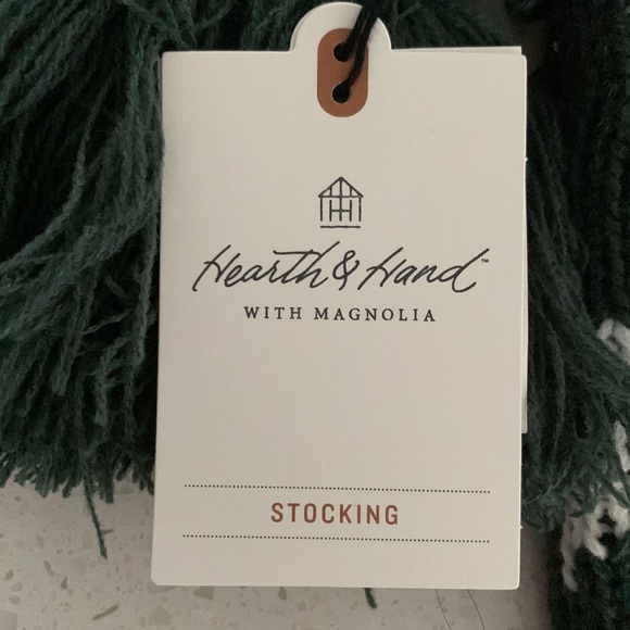 NWT HEARTH & HAND Knit Tasseled Holiday Stocking - Picture 6 of 11